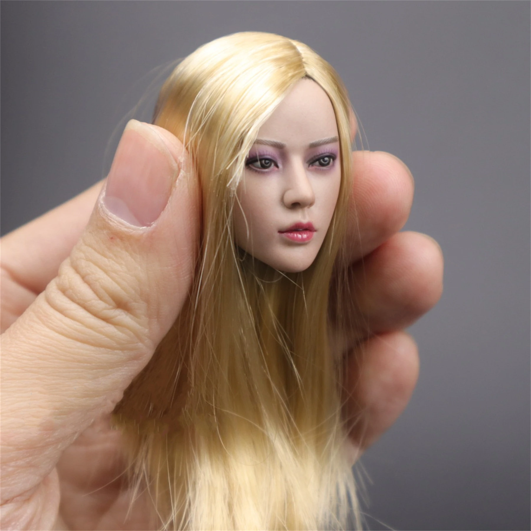 1/6 blond mała Loly dziewczyna głowa rzeźbiony Model pasuje do 12 ''TBLeague JIAOU Suntan figurka
