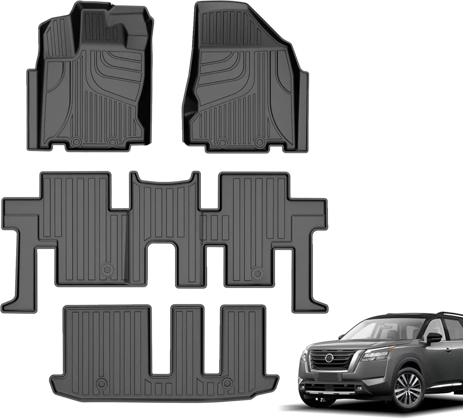 

Custom All-Weather TPE Heavy Duty Car Floor Mats for Nissan Pathfinder Infiniti QX60 JX35 Full Liners Set