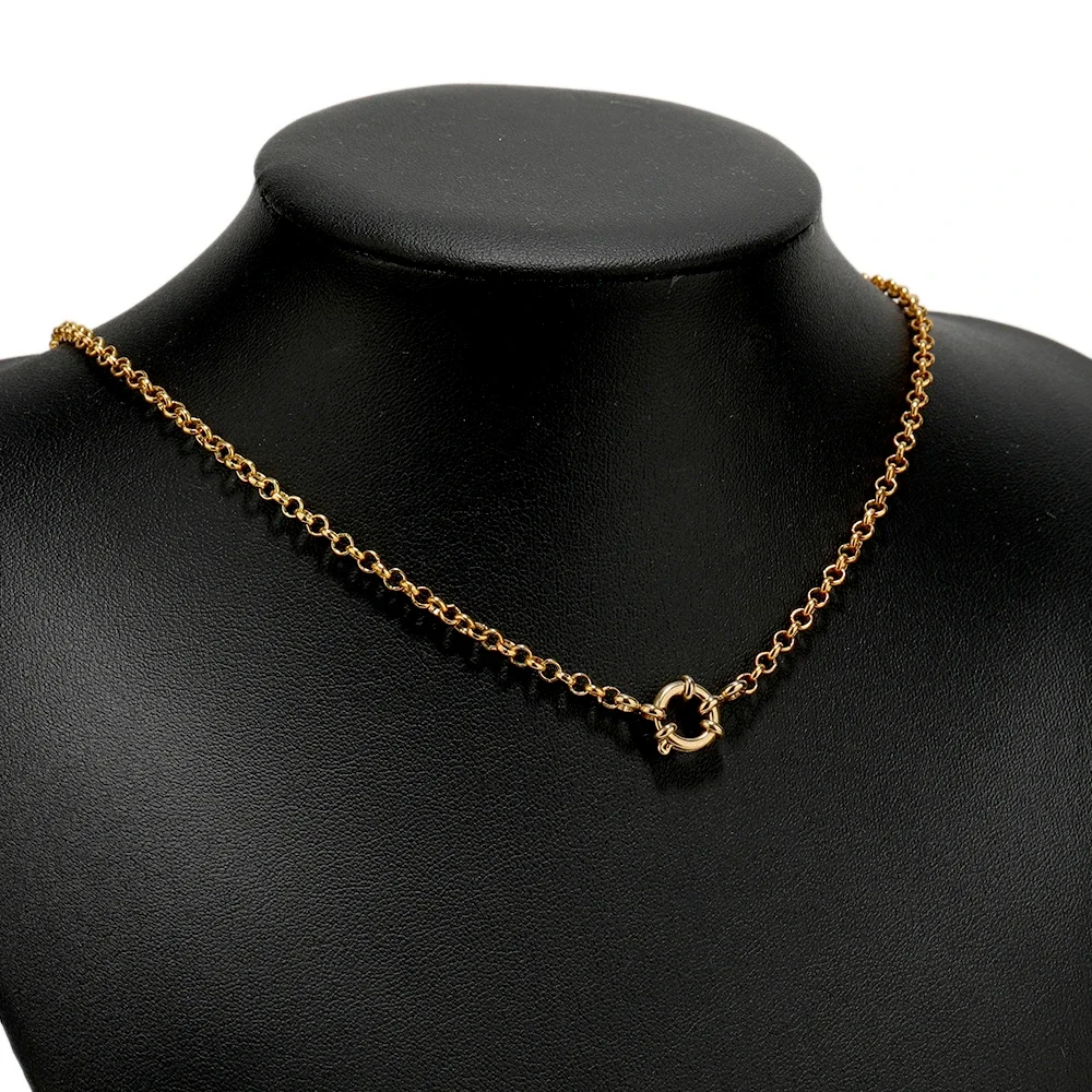 5 Stück Edelstahl-Rundringverschlüsse mit Federmechanismus, Verbindungsstücke für Halsketten, zum Basteln von Armbändern und Schmuck, Zubehör. – Detail 6