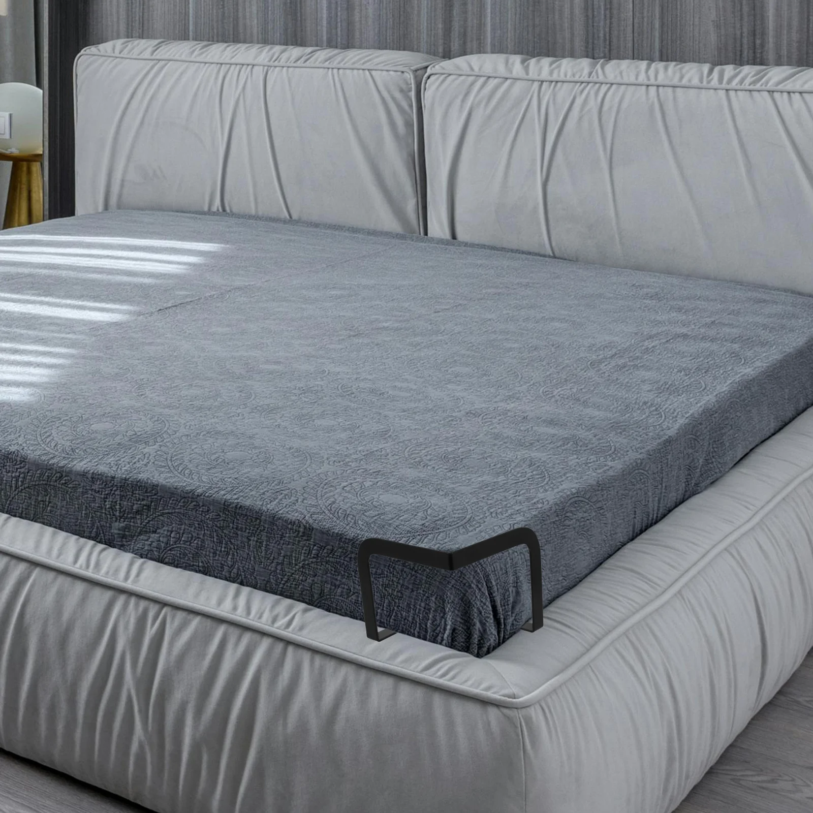 

Metal Mattress Slide Stopper Non-Slip Holder Bed Frame Mattress Fixing Tool Anti-Slip Bed Fixing Tool Stoppers for Bedding