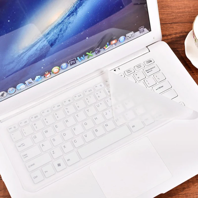 Película protetora impermeável para o teclado do portátil, protetor do silicone, 14 polegadas
