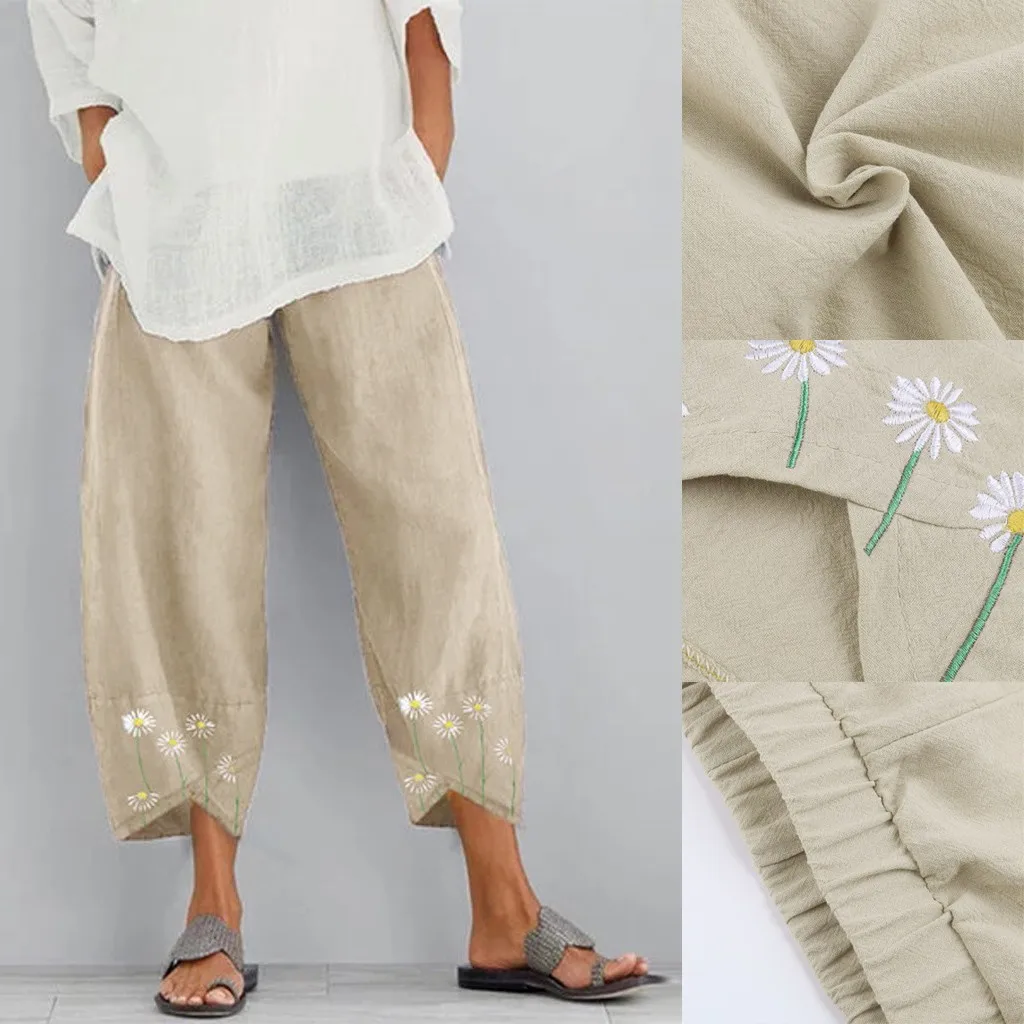 

Emb Womens Short Pants Casual Women Work Pants Business Casual High Waist Fit 21 Cabana Pants Harem Pants for Women with Pockets