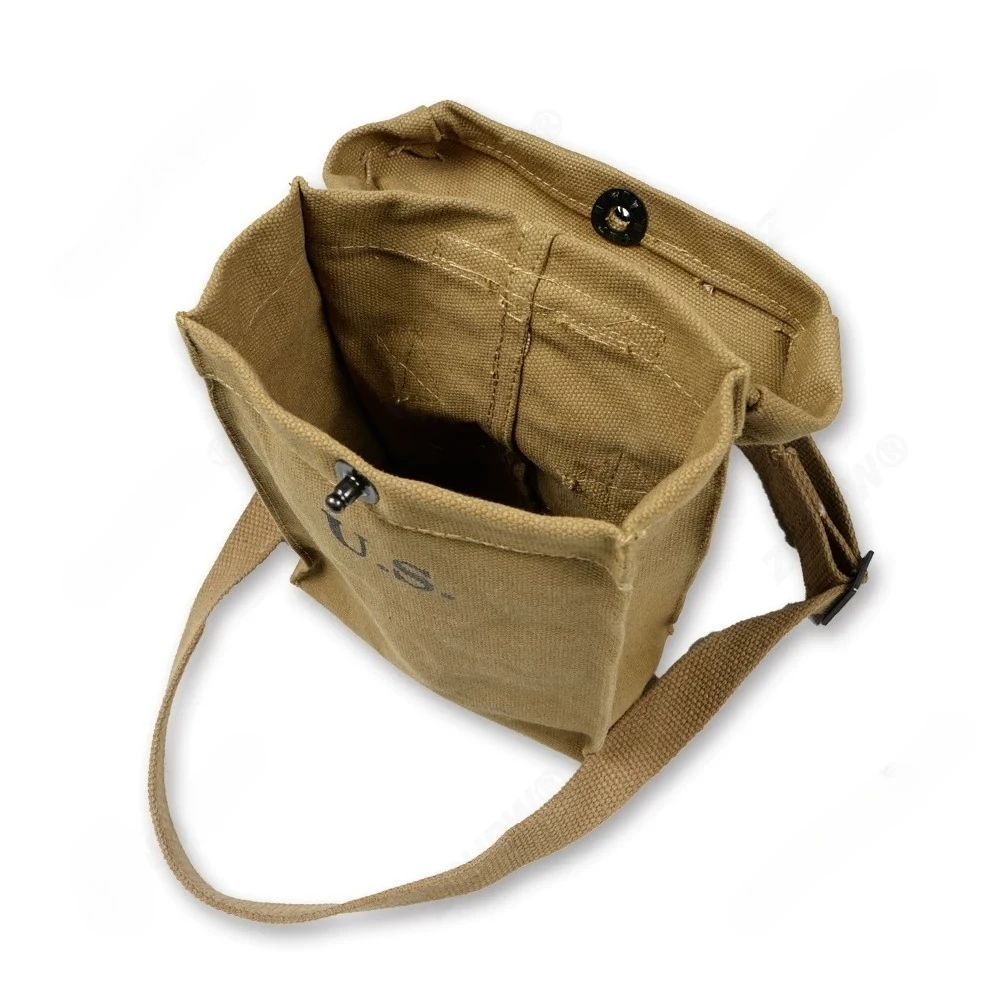 American Thompson Crossbody Bag Made of Thick Canvas and Webbing Perfect for Movie Props Outdoor Use and Military Collection