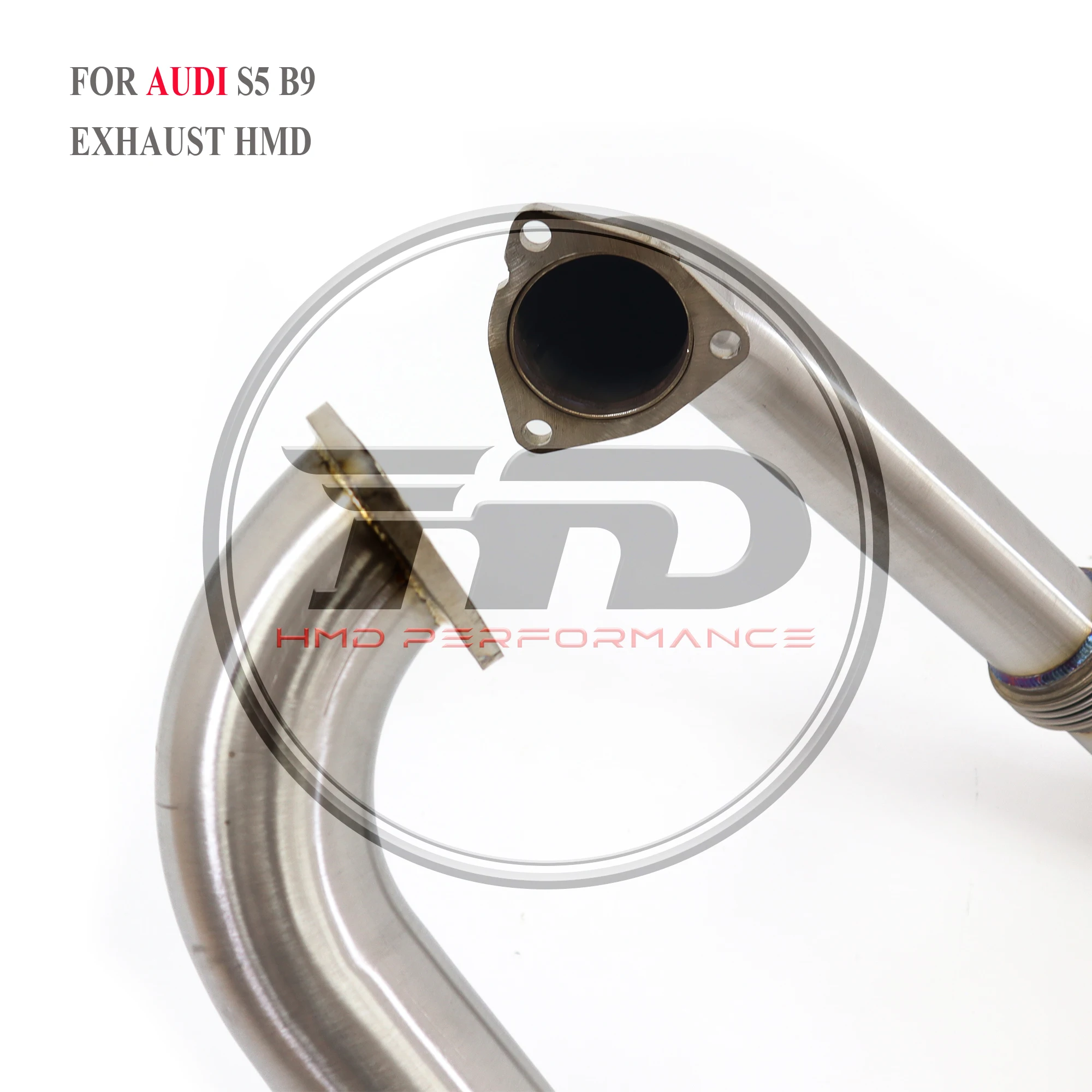 

HMD Stainless Steel Exhaust System High Flow Performance Resonant Tube For Audi S5 B9 Racing Pipe Exhaust Pipe