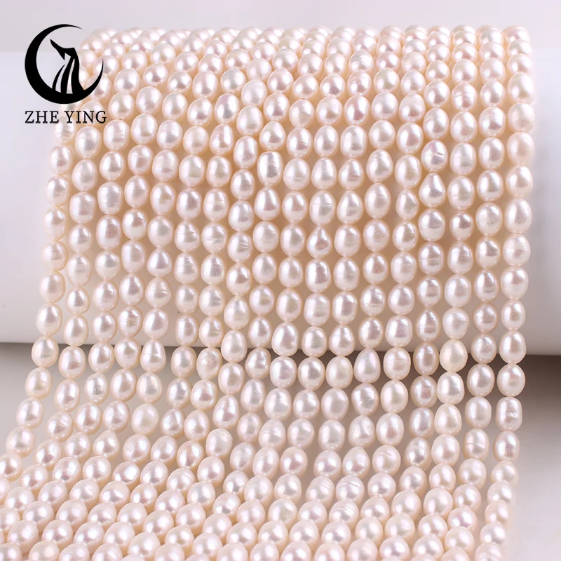 Natural Rice Freshwater Pearl Beads AAA Quality Loose Mother Pearl Beads for Jewelry Making Bracelet Necklace DIY Accessories