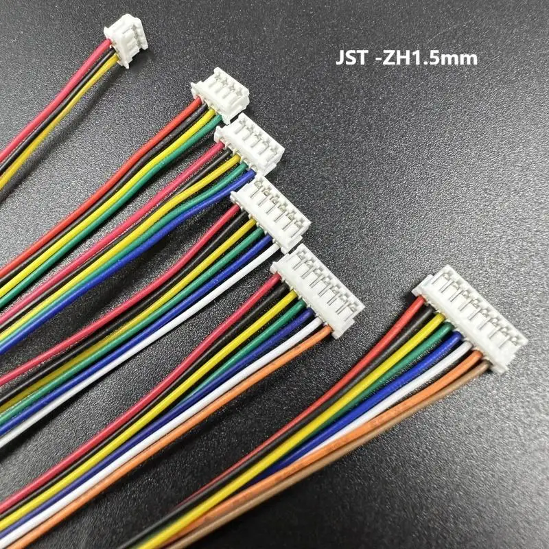 JST ZH1.5MM موصل 3P 4P 5P 6P 7 8P ZH1.5MM موصل كابلات الموصلات 1571 # 28AWG أسلاك العقص للموصل الكهربائي