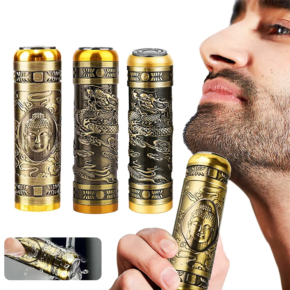 Mini Razor Dragon Head Shaver For Men Portable Shaver USB Charging Dragon Pattern Car Razor Easy to Carry Durable