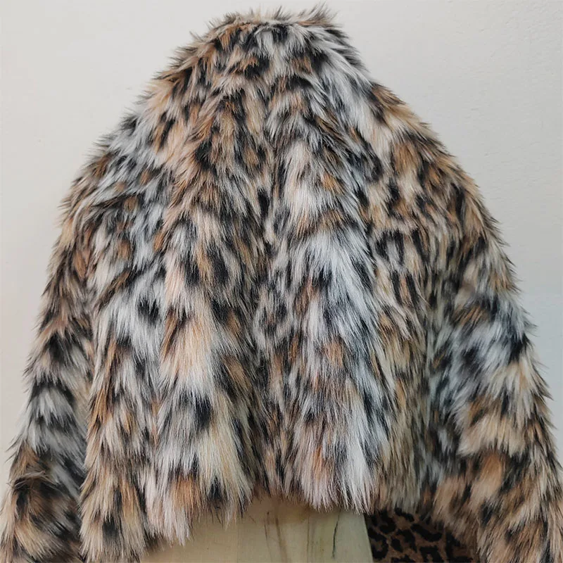 Mixed Faux Fox Fur Fabric, 2cm, Hair Leopard, Tiger Pattern, Plush, Sewing, DIY Home Decoration, Carpet, New, Brown-Grey-White