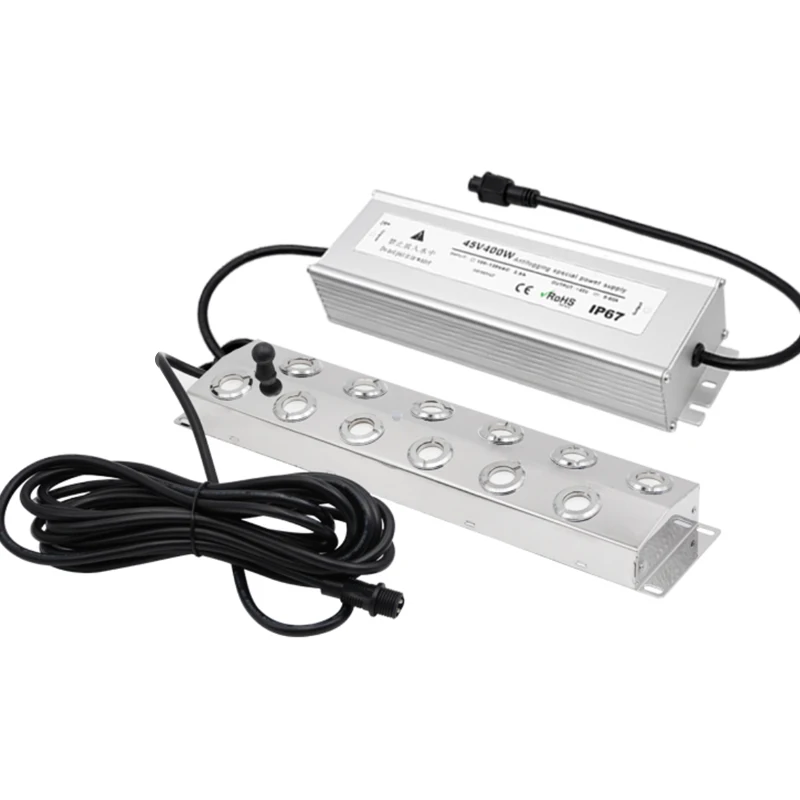 20mm Disc 12 Head Ultrasonic Fog Mist Maker with 45v 400w IP67 Power Supply for Landscape Greenhouse