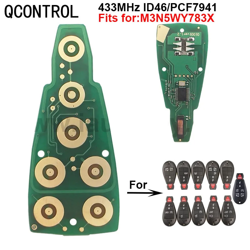 

Remote Key Circuit Board M3N5WY783X for 1YZ-C01C For Jeep Grand Cherokee Dodge RAM Chrysler Town&Country