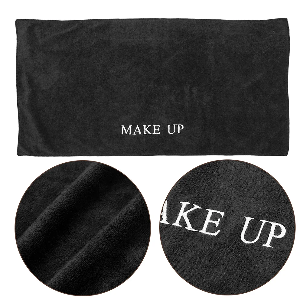 

Black Makeup Table Mat 40x100cm Soft Fabric Vanity Top Protector Dual Sided Waterproof Dressing Table Desk Cover
