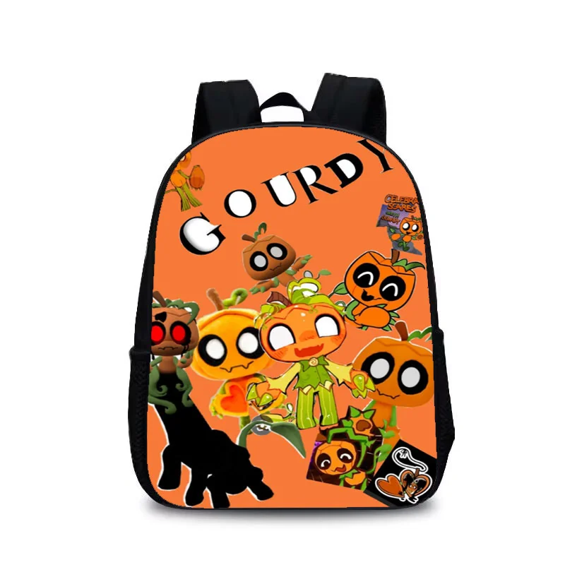 مجموعة حقيبة ظهر للطلاب من Gourdy Dandy's World حقيبة كروس كرتونية مطبوعة مقلمة حقائب ظهر مدرسية مقاومة للماء للفتيات والأولاد