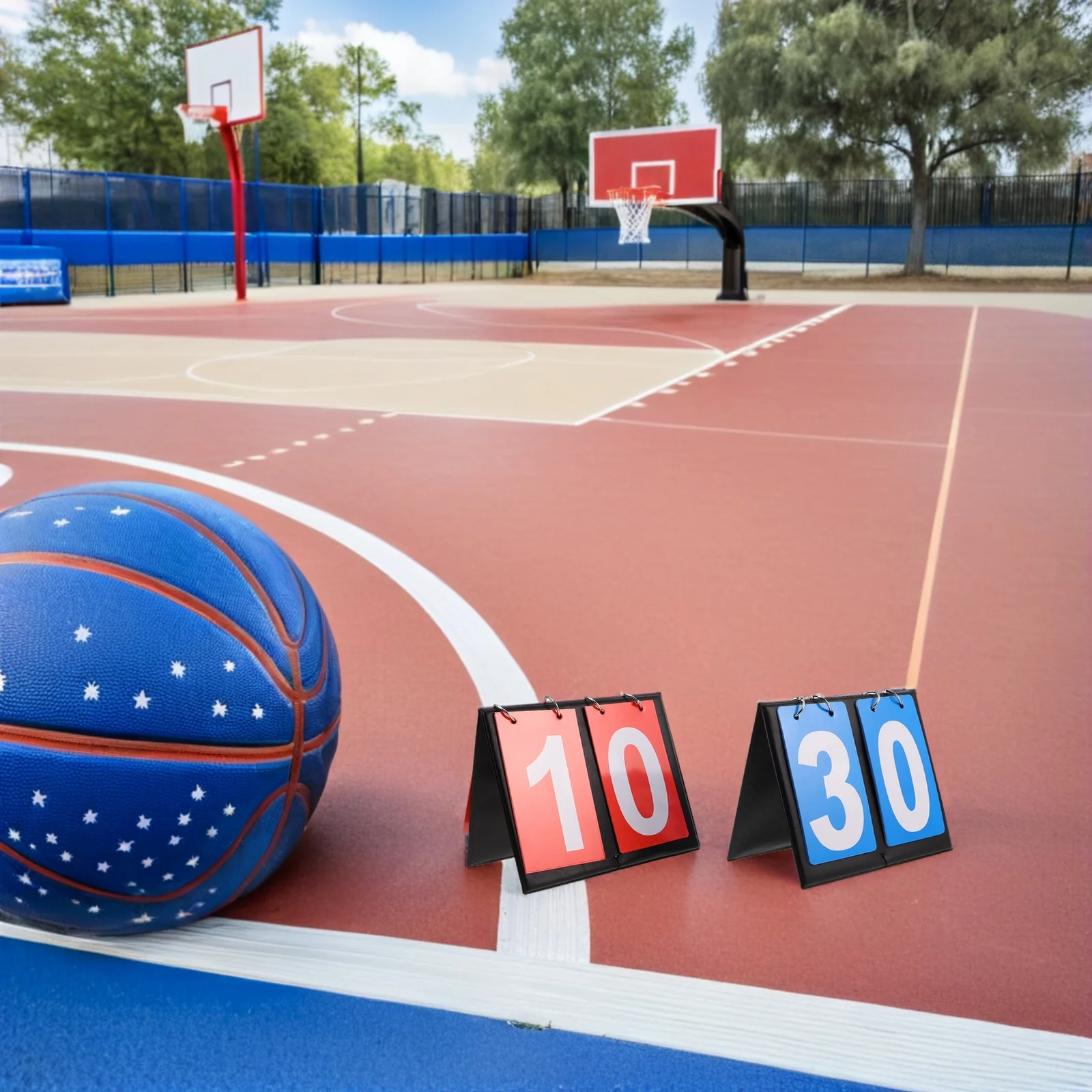

2 Pcs Basketball Scoreboard Counter Table Top Flipper Small for Games Keeper Pvc Besportble