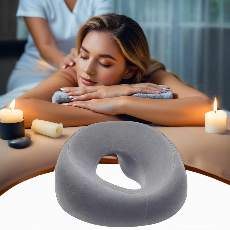 

Эргономичная подушка для лежания, пена с эффектом памяти, дышащая подушка для головы, подушка для лица, массажная подушка для тела, подушка для отдыха, салон красоты