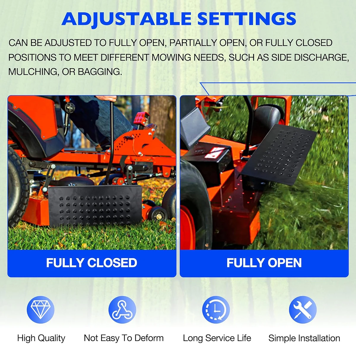 088-6003-00 Blokada kanału wyciągowego kosiarki ACS6000ULS Osłona wylotu kosiarki do kosiarek Ferris Exmark Gravely Hustler Toro Lawm ZT