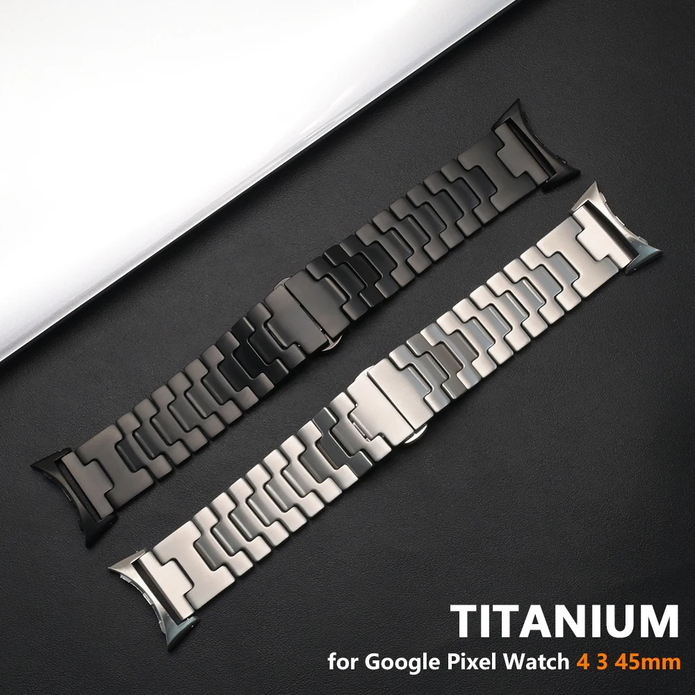 

Mans Titanium Bracelet for Google Pixel Watch 4 3 45mm Luxury Metal Band for Google Watch Pixel 3 4 45MM Wrist Strap Accessories