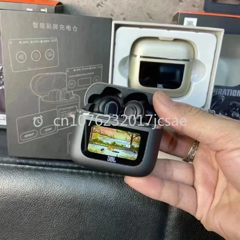 Fones de Ouvido Bluetooth Sem Fio JBL Tour PRO 2 Originais, Fones de Ouvido Estéreo Esportivos com Tela LCD Inteligente, Versão HK
