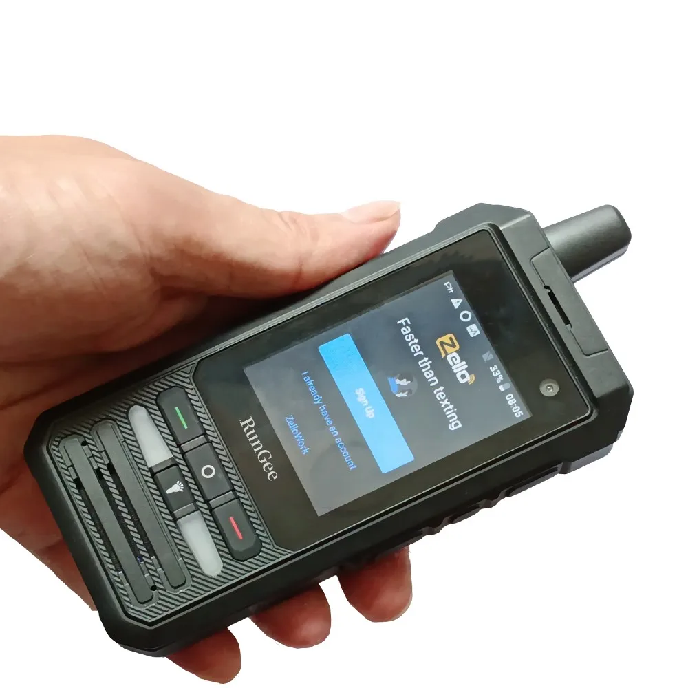 Рация Rungee F3 PTT POC, 5300 мАч, 4G, LTE, 1 ГБ, 8 ГБ, GPS, GLONASS, 5 МП, 2,4 дюйма, IP54, водонепроницаемая, Wi-Fi, Bluetooth, порт M6