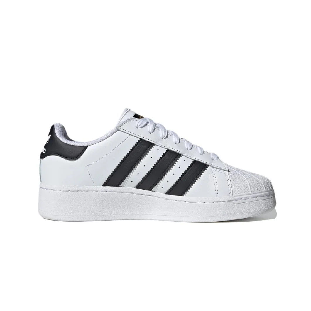 Adidas Superstar xLG Low Top Shoes Men's and Women's Casual Fashion Board Shoes Sneakers Pure White Outsole Black Logo