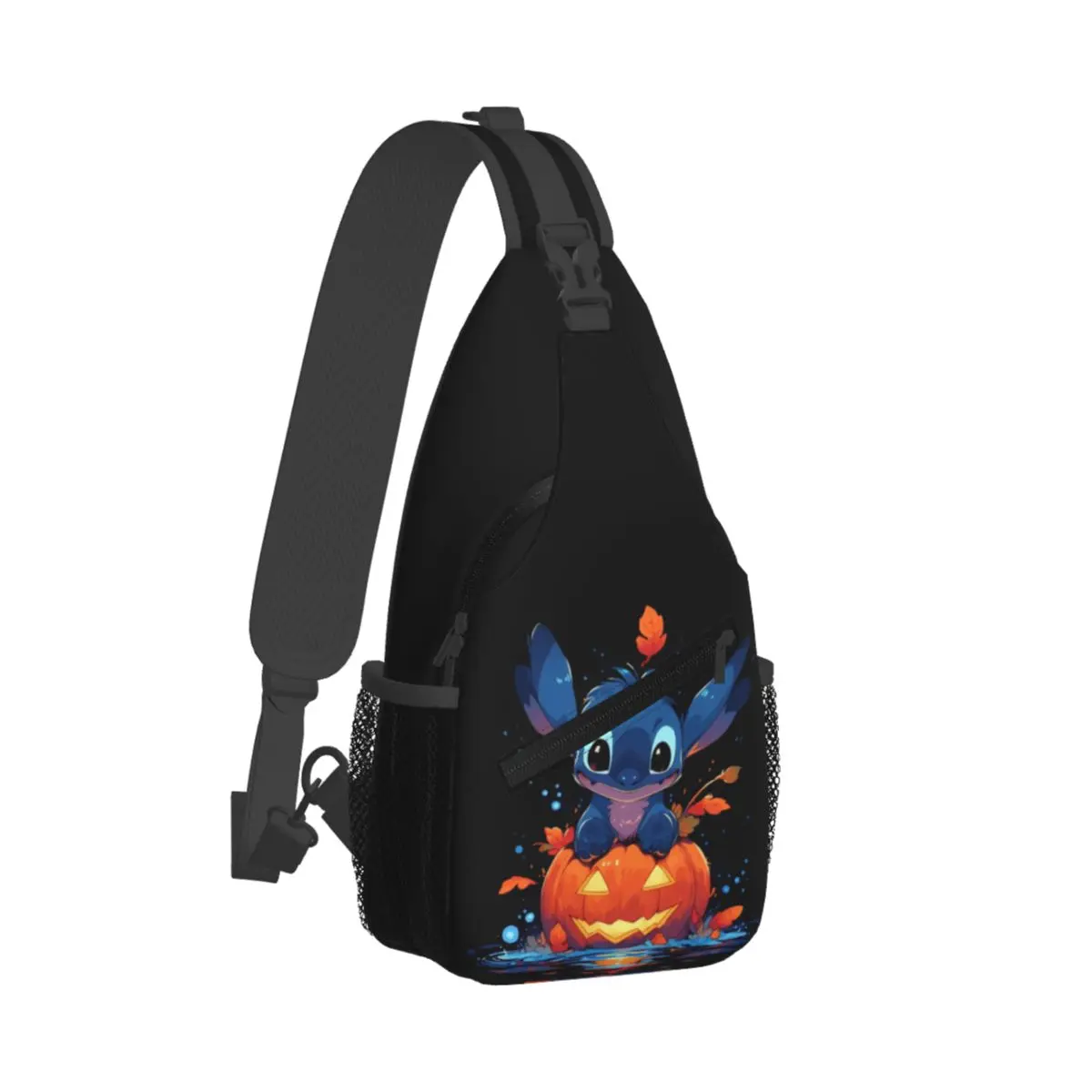 Custom Halloween Stitch Shoulder Backpack Men Women Casual Shoulder Chest Bags for For Traveling Hiking Sling Bag