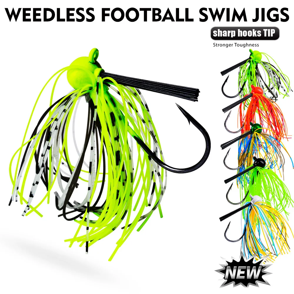 

1pcs Fishing Lure Beard Jigging Lead Head Rubber Jig Fishhook 7g 10g 14g 21g Fake Fishing Bait Double Hook Pesca dw635