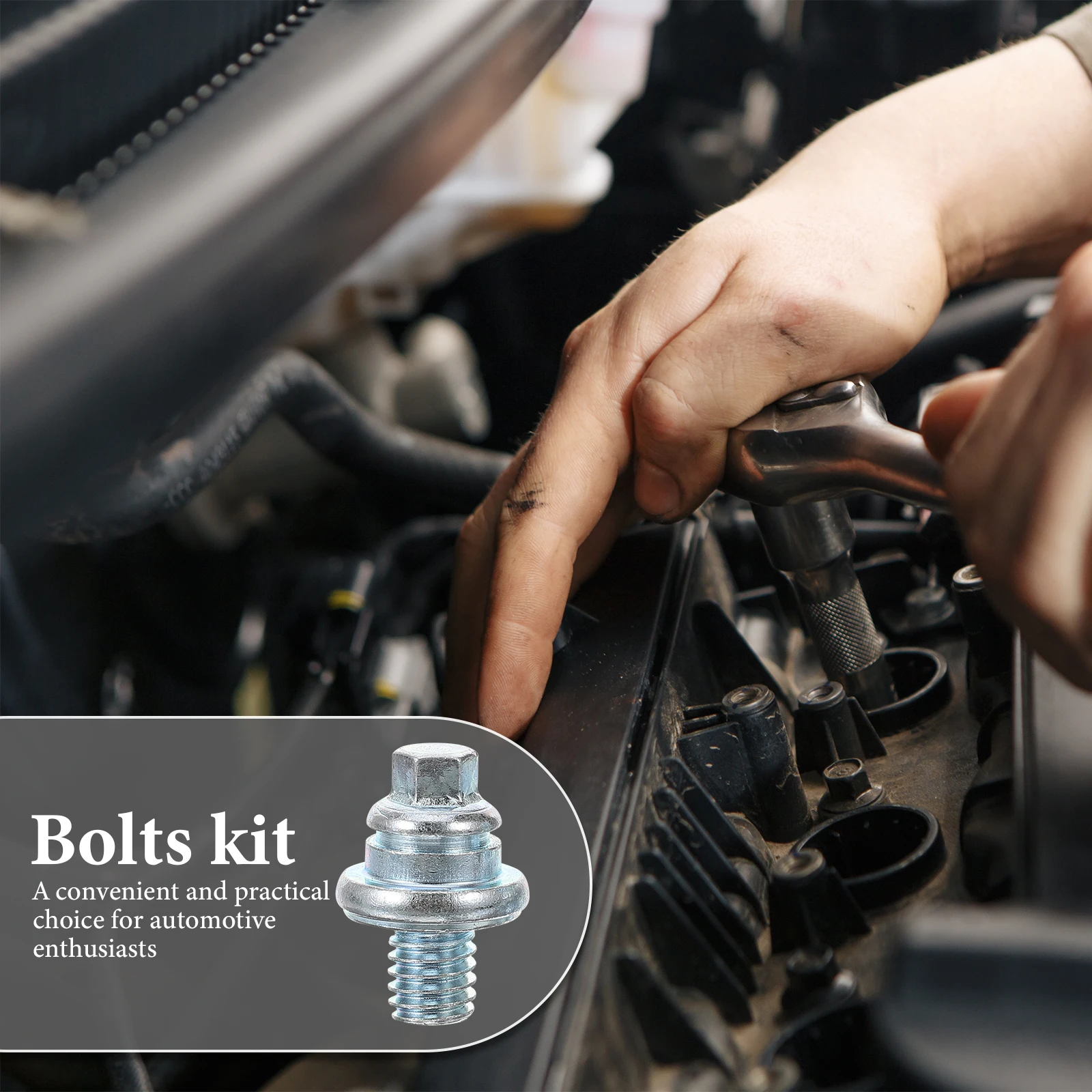 

10pcs Hexagon Nut Hexagon Nuts Washers Galvanized Stud Stud Terminal Bolt Connector Bolts Connector for Car Truck