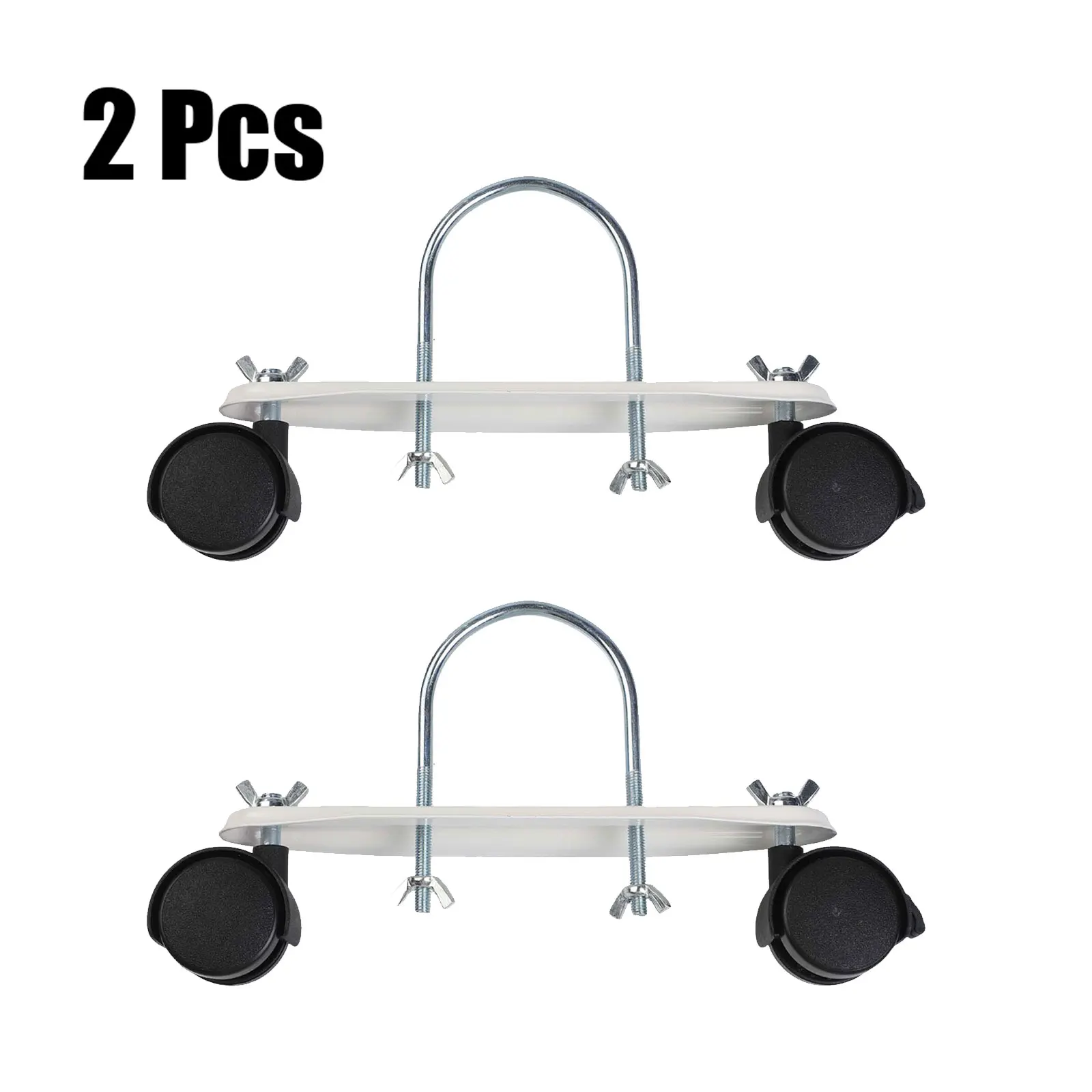 2x Electric Heater Mobile Pulley Bracket with Rotatable Casters for Convenient Mobility and Reliable Carbon Steel Construction
