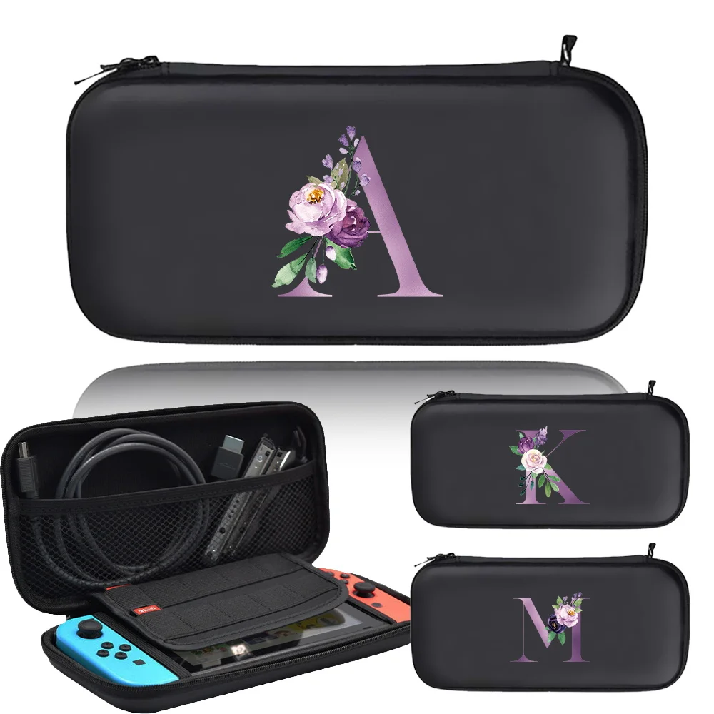 

Suitable for Storage Bag for Nintendo Switch / Nintendo Switch OLED Waterproof Game Cards Earphones Storage Bags Purple Pattern