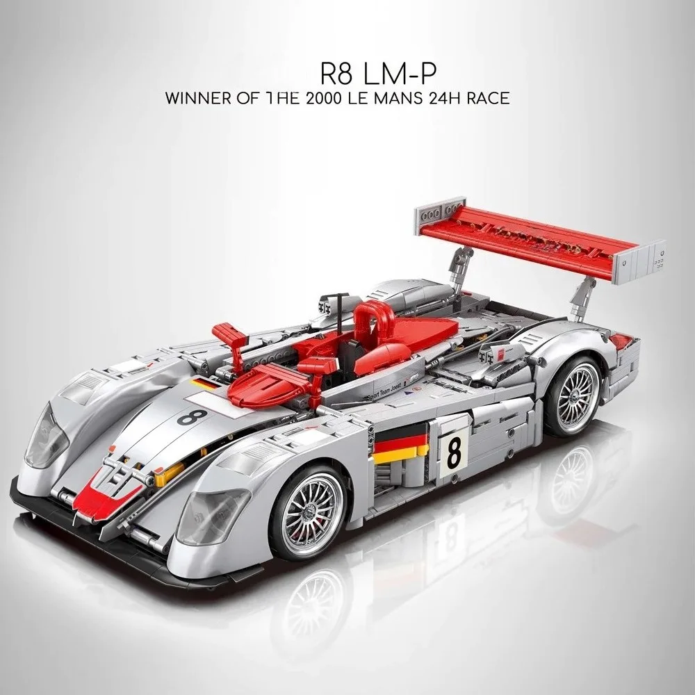

2426PCS R8 LMP 2000 Building Blocks MOC Le Mans Endurance Race Sports Car Model Splicing Assembly Brick Puzzle Toys Kids Gift