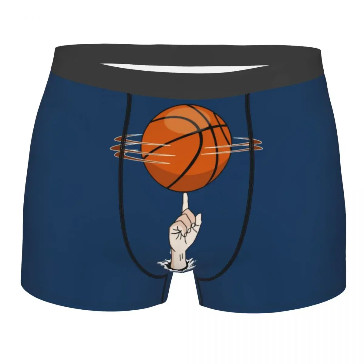 Custom Basketball Spin Graphic Underwear Men Print Player Sports Lover Gift Boxer Briefs Shorts Panties Breathable Underpants