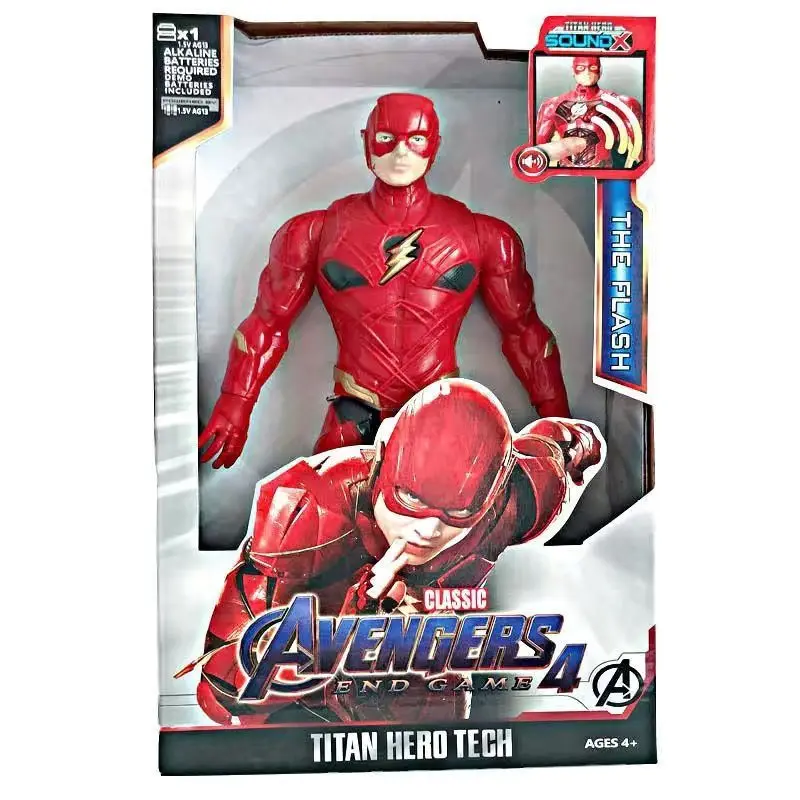 2025 Hot 30 cm Marvel Figuur Avengers Endgame Captain Justice Geluid Led Licht Super Hero Poppen Pvc Action Figure Model kinderen Speelgoed