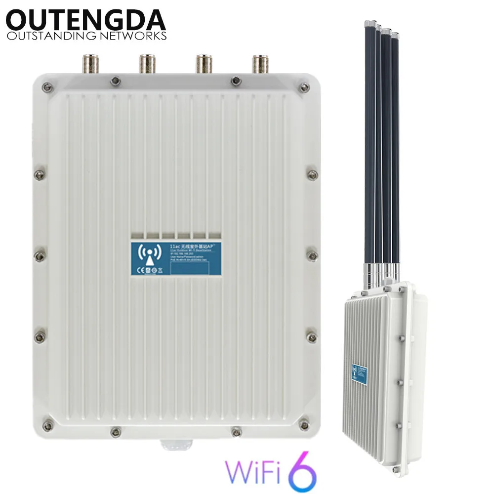 

1800Mbps 802.11ax WIFI6 Dual Band Outdoor Access Point High-Power Gigabit POE Smart farm long-distance high concurrency Router