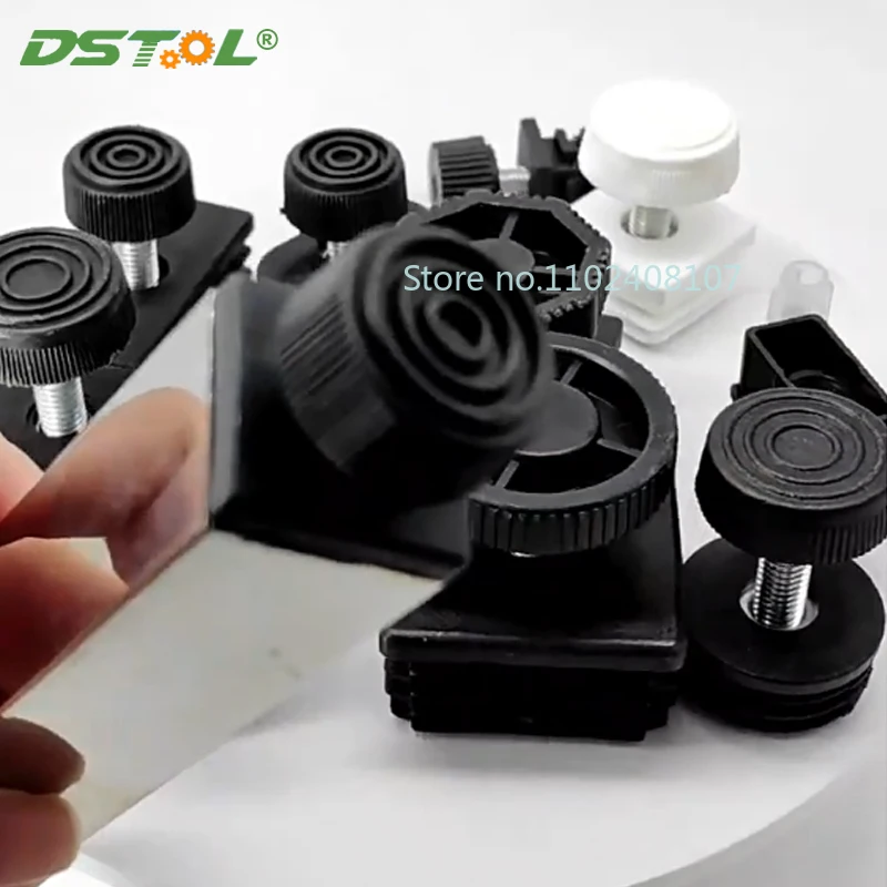 Round/Square PP Plastic Adjustable Foot Mat Height Screw Foot Levelling Pad Nut