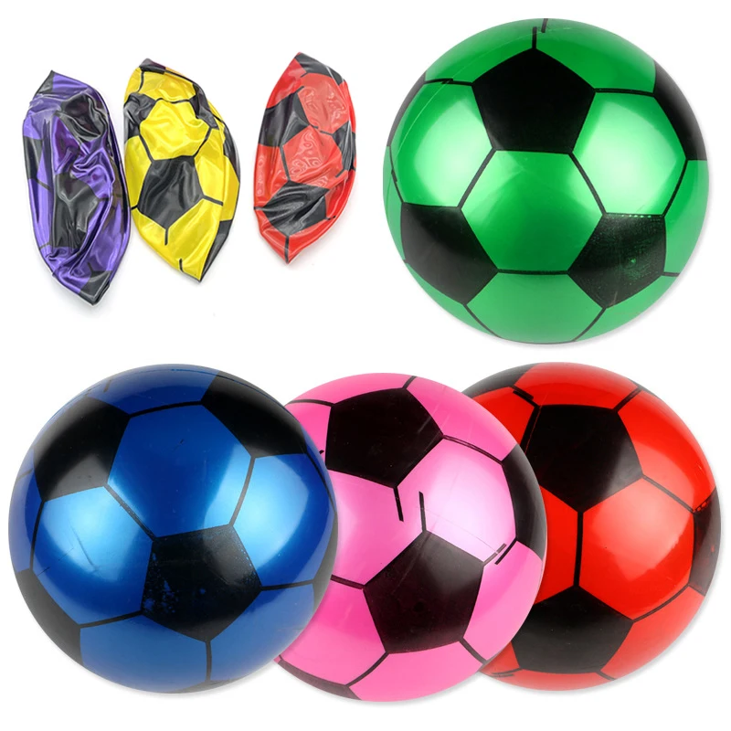 

1pcs Children's Pat Ball Toys Soccer PVC Inflatable Football Sports Match Training Outdoor Game Beach Bouncy Balls Random Color