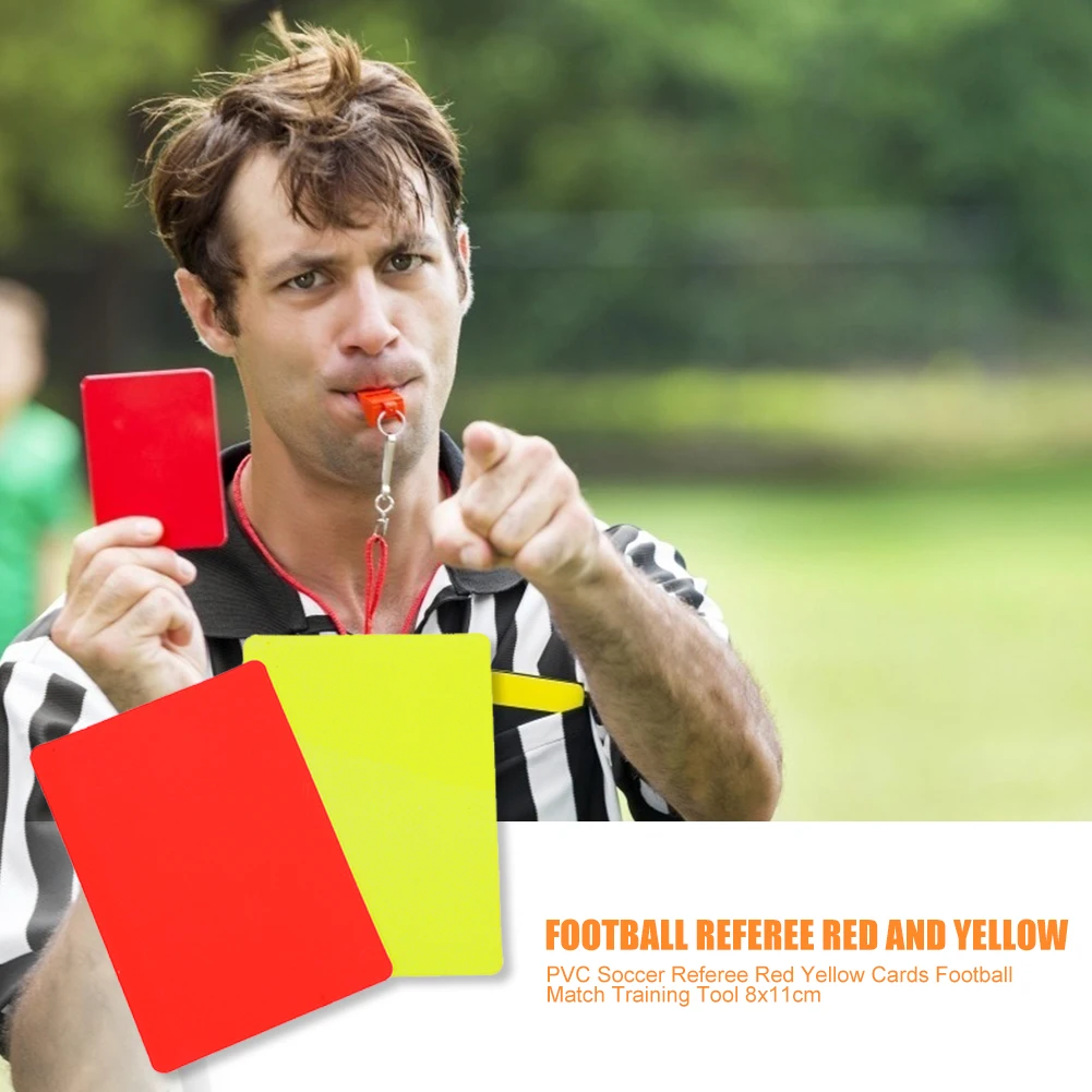 3.2x4.3 inch Soccer Referee Red Yellow Cards for Football Match Training Referee