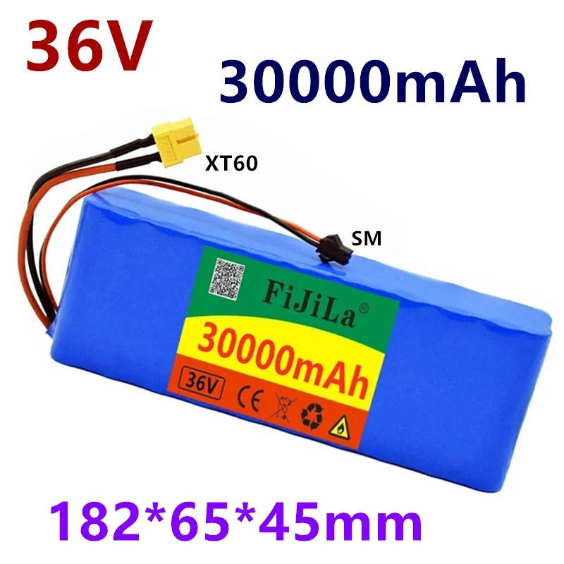 

2022 New rechargeable 36V 30ah 10s2p 30000 battery 18650 MAH, refitted bicycle 42V electric bicycle scooter