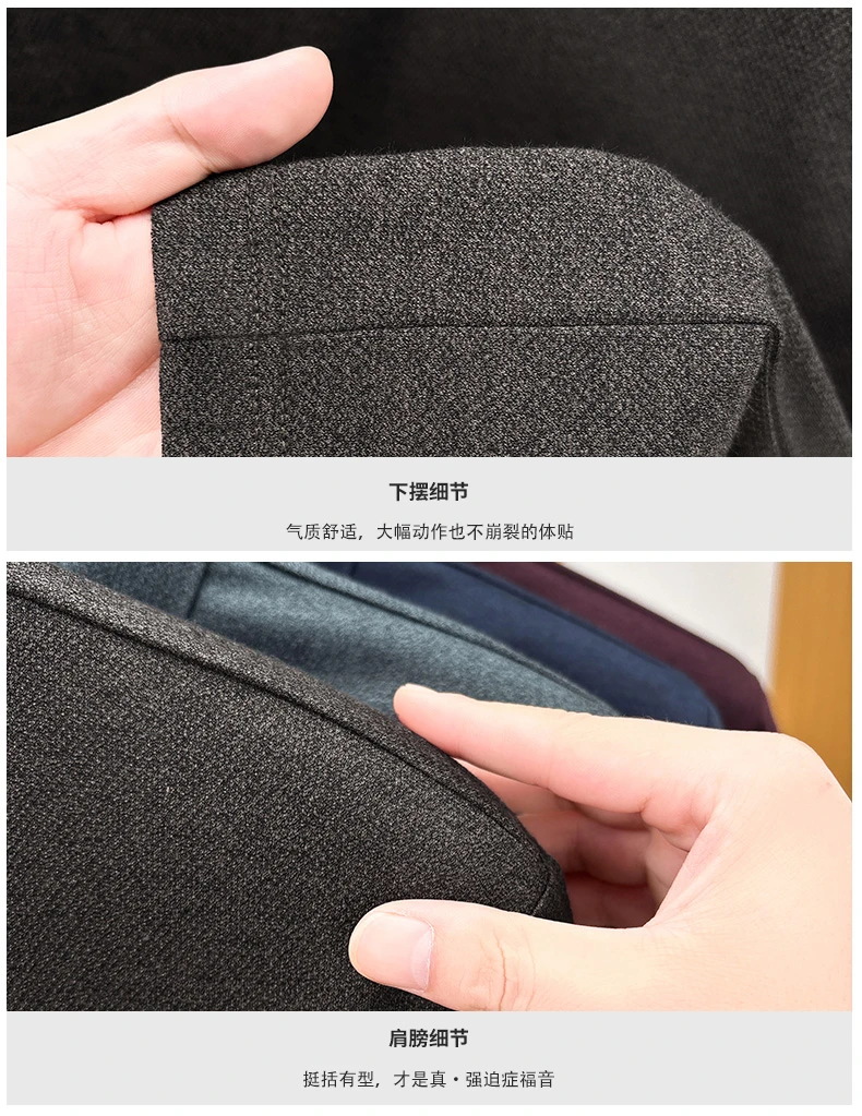 Herren-Herbst-Polohemd in klassischer, einfarbiger Ausführung, hochwertige Baumwolle, weiches, langärmliges T-Shirt mit Kragen, bequemes, lässiges Oberteil für Herren. – Detail 13