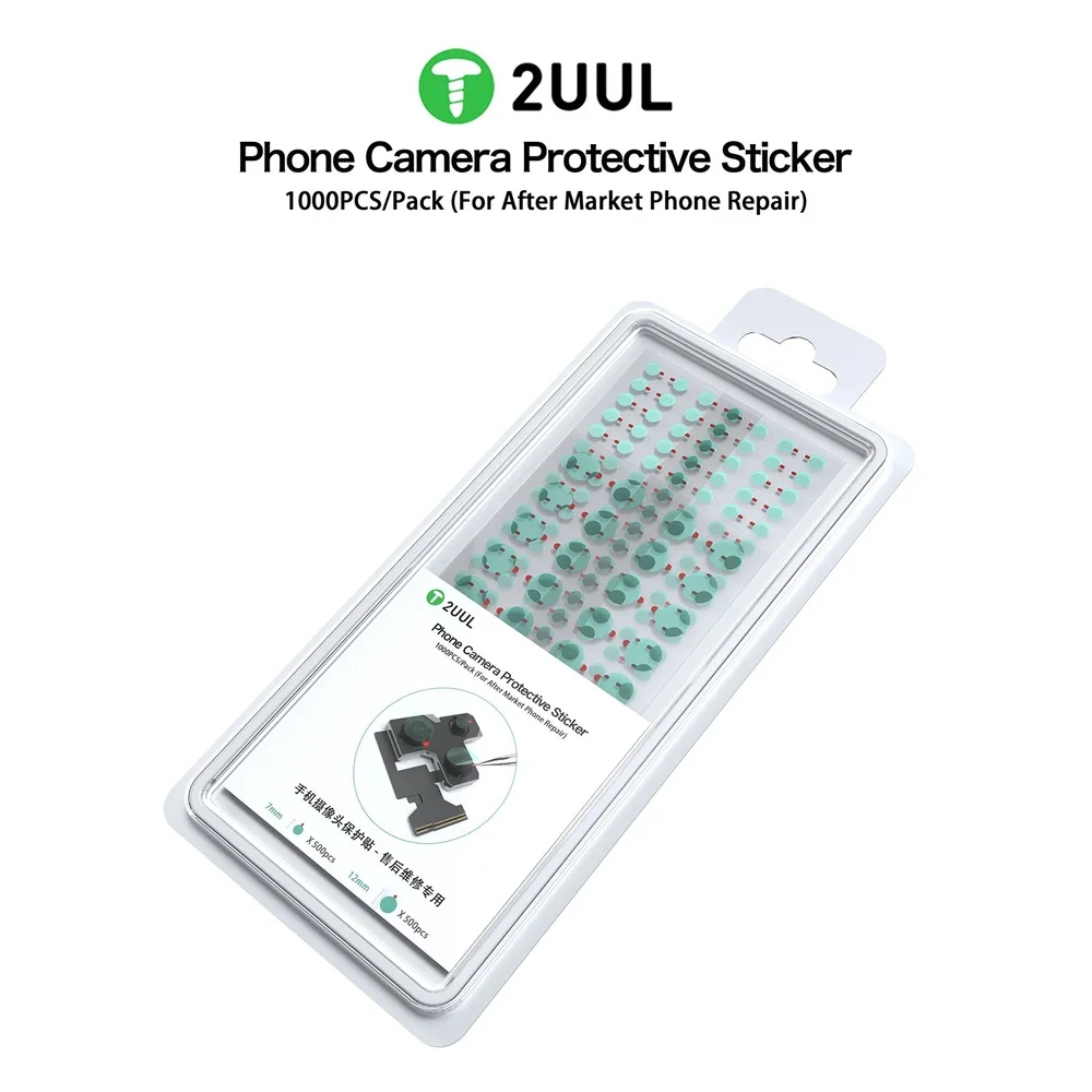 

2UUL DA30 7mm 12mm Phone Repair Camera Protection Stickers for iPhone Android Rear/Front Camera Repair Anti-Scratch Dust-Proof