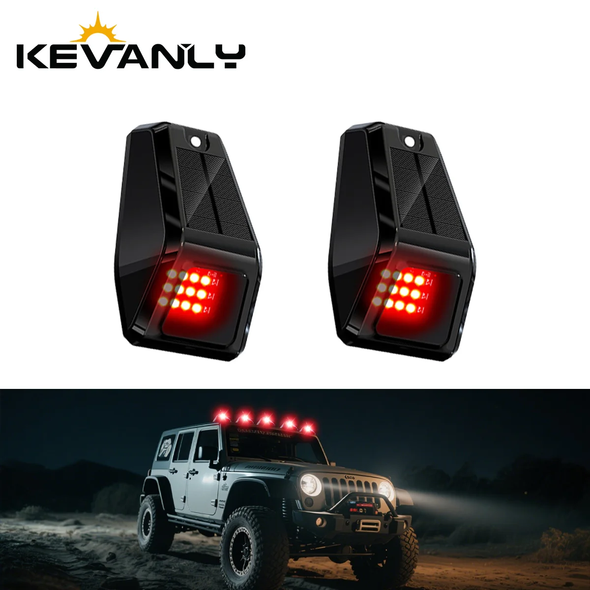 

Solar powered LED Navigation Light Intelligent Light Sensing Control Warning Light Multi-Mode Strobe Light For ATV UTV Jeep