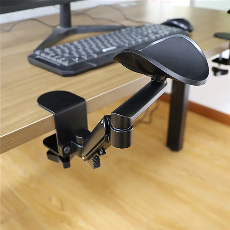 Portable Arm Rest Support for Desk Ergonomic Adjustable Computer Armrest Bracket for Desk Chair Mount Keyboard Tray Arm Rest