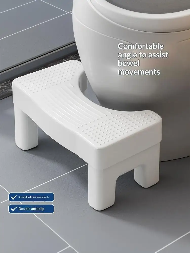 1Pcs Plastic Toilet Squat Stool Non Slip Surface Stable Legs For Better Bowel Posture Adults Kids Bathroom Sturdy