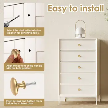 Santaya 復古黃銅家具把手和旋鈕 青銅衣櫃把手 櫥櫃門把手 復古黃銅廚房櫥櫃把手 6 最佳銷售 廚房旋鈕 - №4