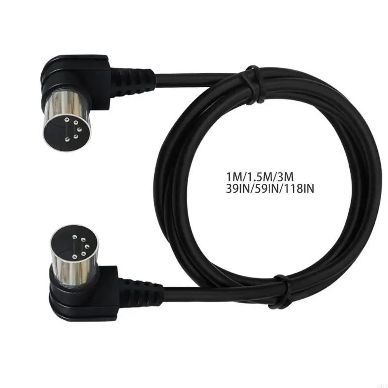 G8TA 90 درجة الكوع MIDI Cable DIN5P رؤوس مزدوجة سلك التمديد 1M 1.5M 3METER