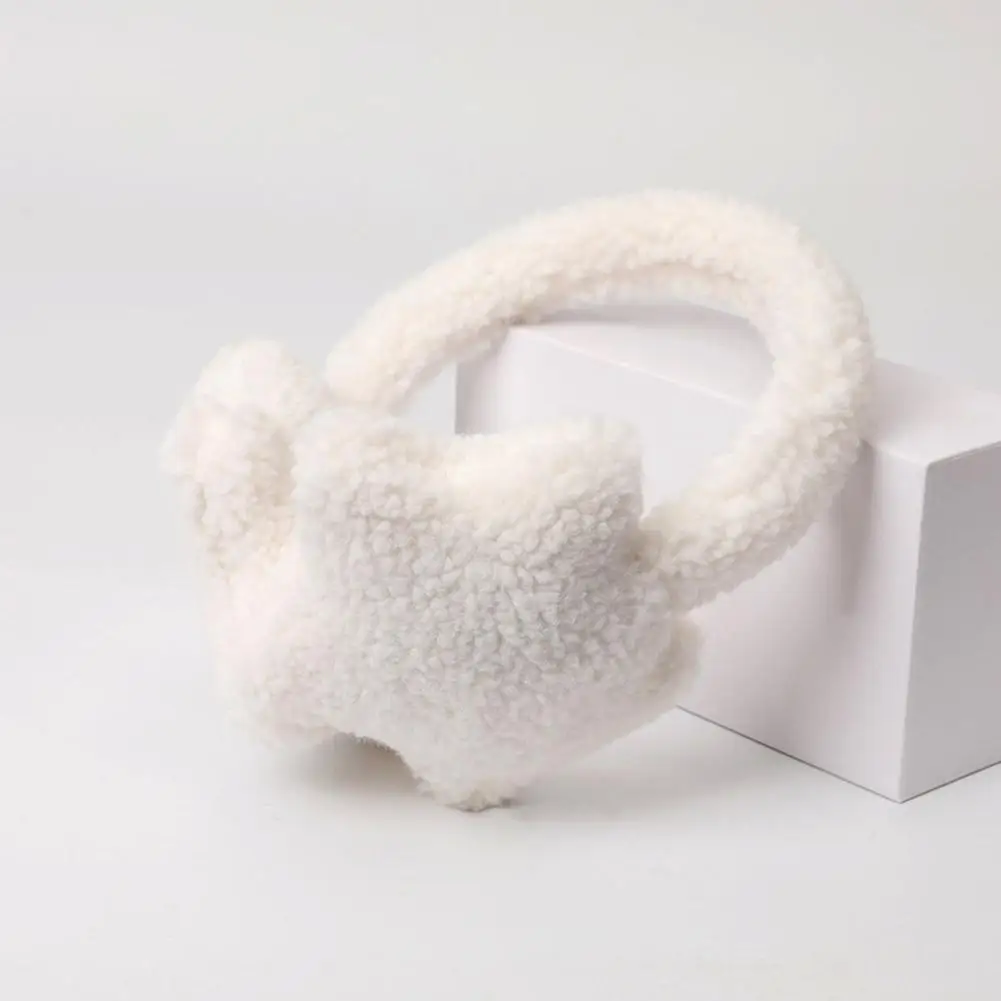 Fashion Autumn Winter Star Fluffy Earmuffs Cute Plush Solid Color Ear Muffs Cold Protection Women Ear Cover Keep Warm