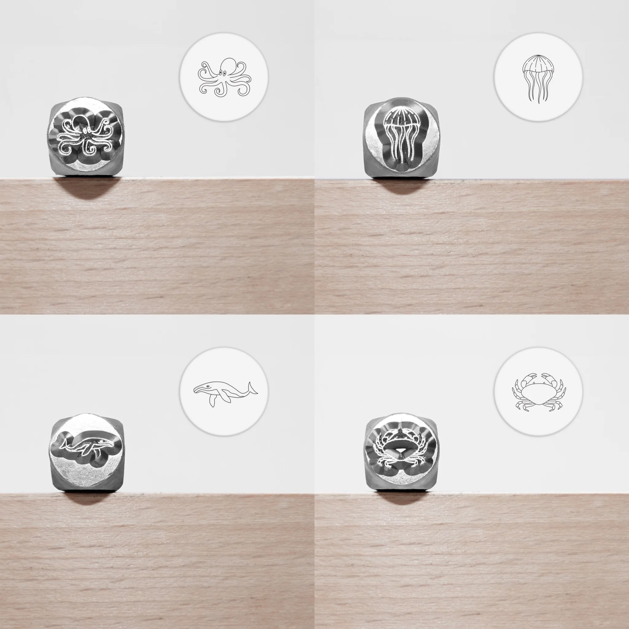 Metal Stamping Jewelry Making Supplies Marine Life Metal Design Stamp for Metal, Jewelry (8.5mm)