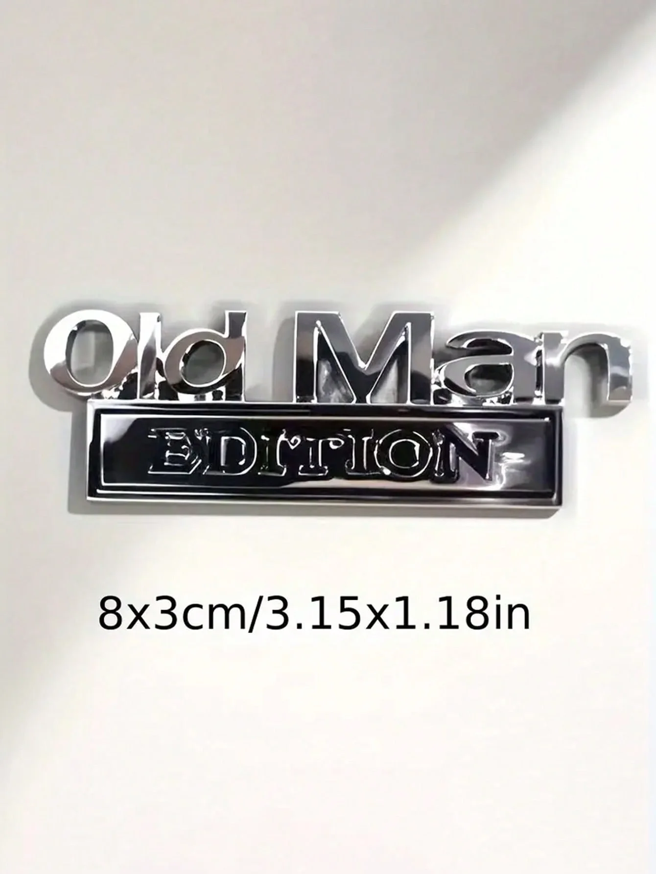 ملصق شارة ثلاثي الأبعاد للرجل العجوز - شعار دراجة نارية لشاحنة سيارة الدفع الرباعي من سبائك الزنك، استبدال ملصق Mudflap المضحك، إصدار الرجل القديم" المعدني