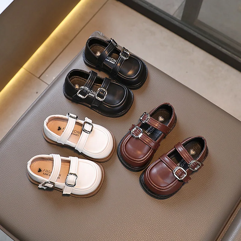

New Girls' Single Shoes Korean Version All-match Children's Leather Shoes Princess Shoes Trend Soft and Comfortable Casual Shoes