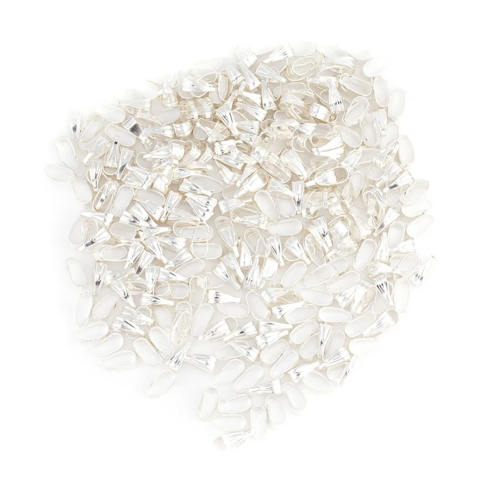 300Pcs Basic Different Colors Snap Bail Hook 3*7mm Alloy Pinch Clips Clasps Jewelry Findings Bails for Jewelry Making