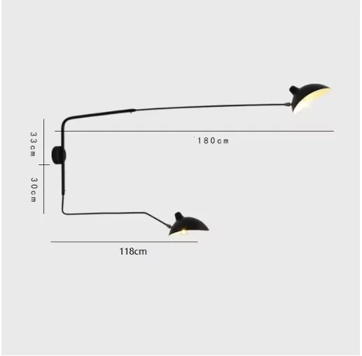Industriële Vloerlamp Designer Statief Led Lamp Verstelbare Spin Serge Mouille Staande Lamp Loft Master Bed Kamer Decor Licht
