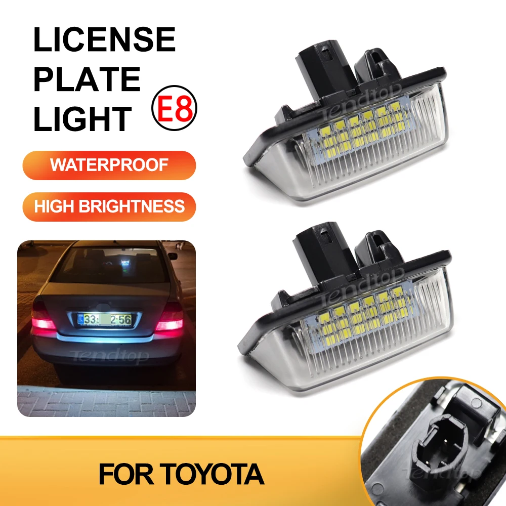 Car Led License Plate Light For Toyota Alphard Wish Majesta Starlet Sprinter Celica Raum Noah/Voxy Estima Caldina Corolla Crown